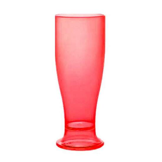 Copo Tulipa de Plstico Vermelho Cristal para Transfer - 300ml
