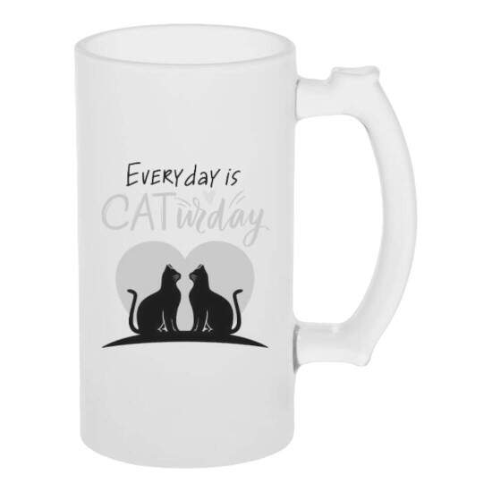 Caneca de Chopp de Vidro Jateado para Sublimao - 475ml