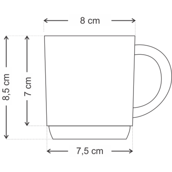 Caneca de Vidro Transparente para laser - 300 ml
