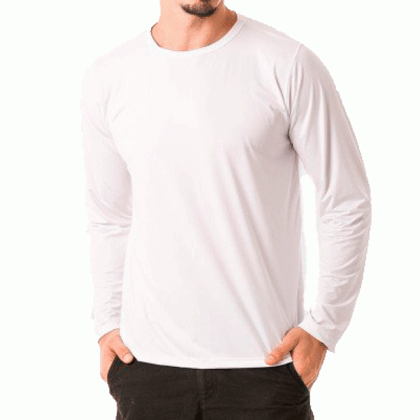Camiseta de Polister Masculina Manga Longa para Sublimao