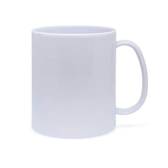 Caneca de Plstico Branco para Transfer Laser - 325ml