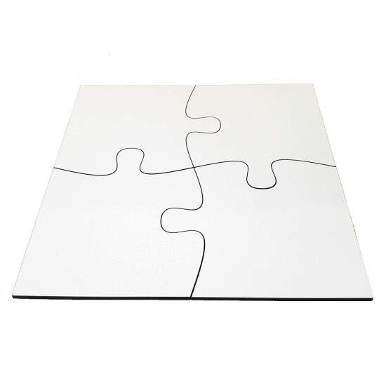 Quebra Cabea de Mdf Brilho para Sublimao 4 peas - 19x19 cm