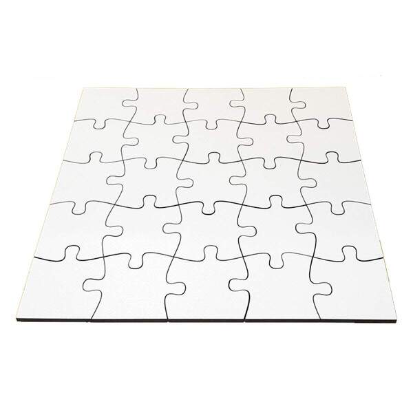 Quebra Cabea de MDF Brilho para Sublimao 25 peas - 17x17cm