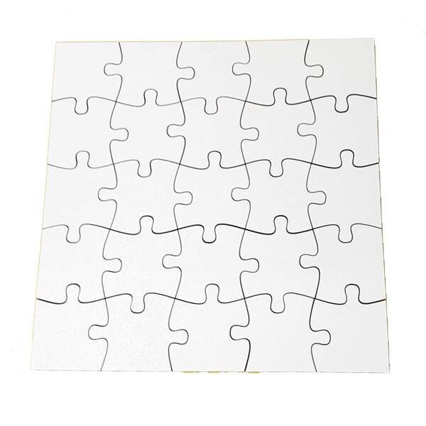 Quebra Cabea de MDF Brilho para Sublimao 25 peas - 17x17cm