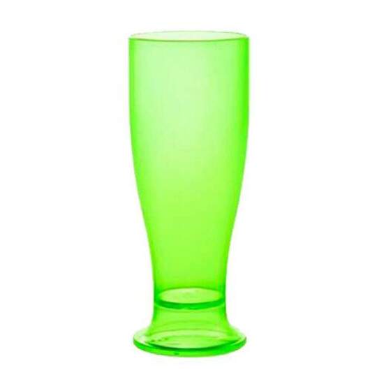 Copo Tulipa de Plstico Verde Cristal para Transfer - 300ml