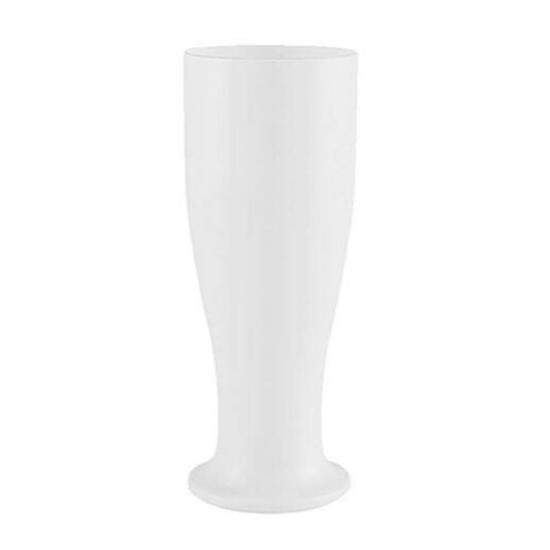 Copo Tulipa de Plstico Branco Leitoso para Transfer - 300ml