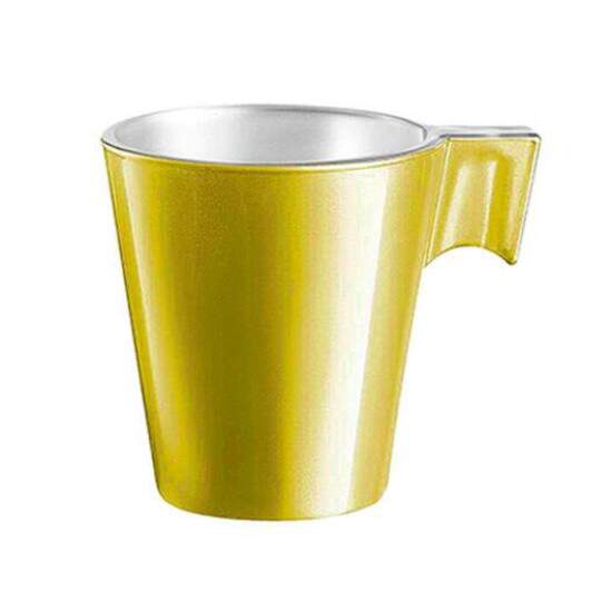 Xcara de Caf Flashy de Vidro Amarelo para Sublimao - 80ml