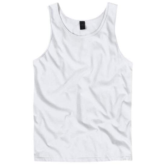 Regata Masculina de Algodo Branco para Sublimao