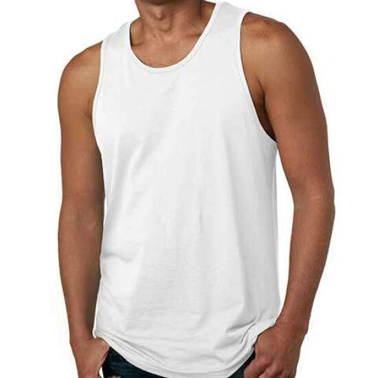 Regata Masculina de Algodo Branco para Sublimao