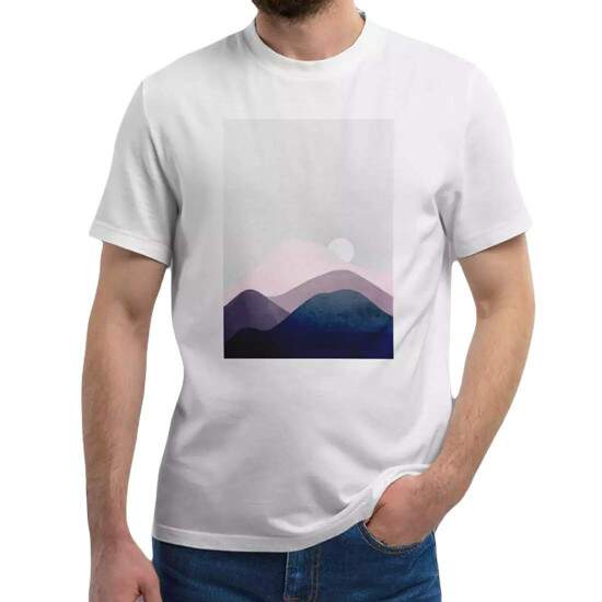Camiseta de Algodo Branco Adulto Gola Redonda para Sublimao