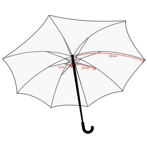 Guarda Chuva Branco e Rosa para Sublimao - 77cm