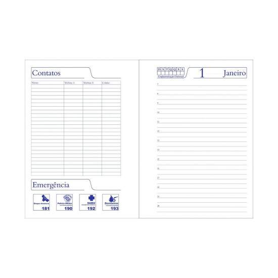 Agenda Compacta Permanente 191 Folhas com Capa Pet para Sublimao - 11,3x15,6cm