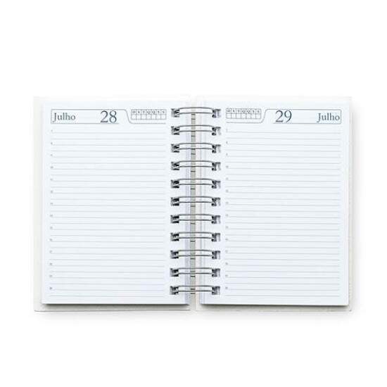 Agenda Compacta Permanente 191 Folhas com Capa Pet para Sublimao - 11,3x15,6cm