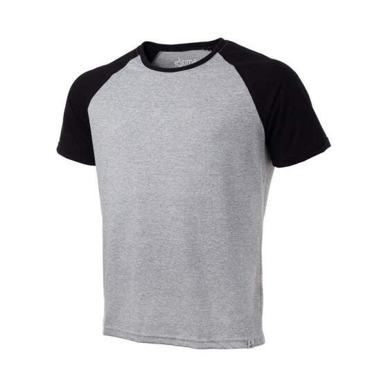 Camiseta Raglan Cinza Mescla de Polister para Sublimao