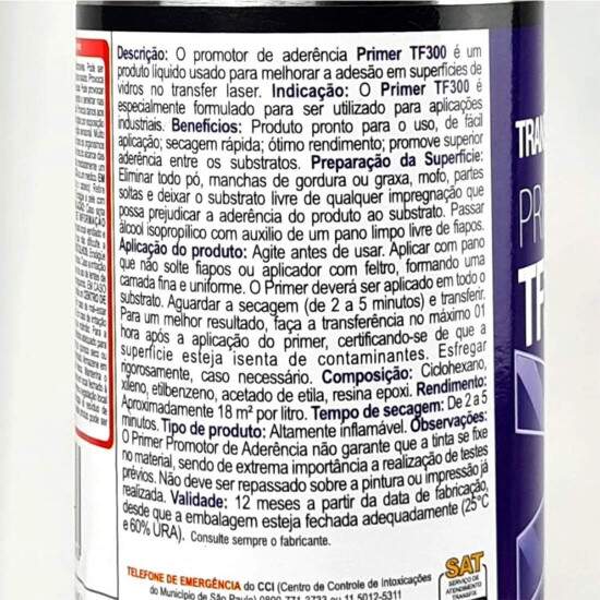 Primer TF300 para Vidros - 150ml