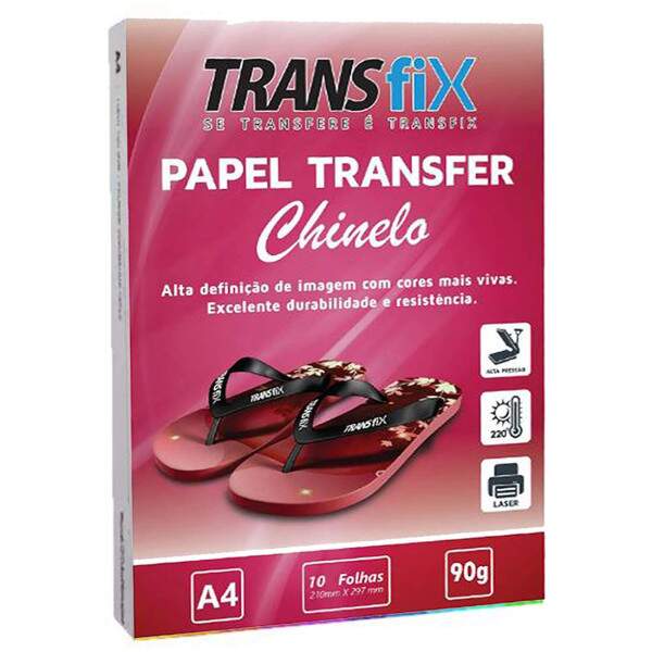 Papel Transfer Laser A4 para Chinelo - 10 Folhas