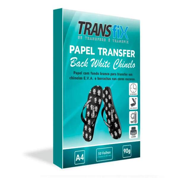 Papel Transfer Laser A4 Back White para Chinelo - 10 Folhas