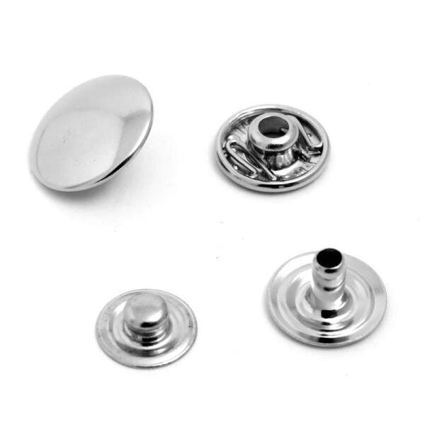 Boto de Presso de Plstico Branco 15mm - 500 peas