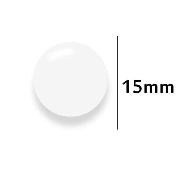 Boto de Presso de Plstico Branco 15mm - 500 peas