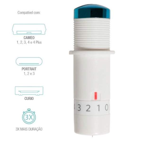Lmina de Corte Premium de Alta Durabilidade Tipo A para Silhouette Cameo 4/5/Pro, Portrait 3/4 e Curio 2