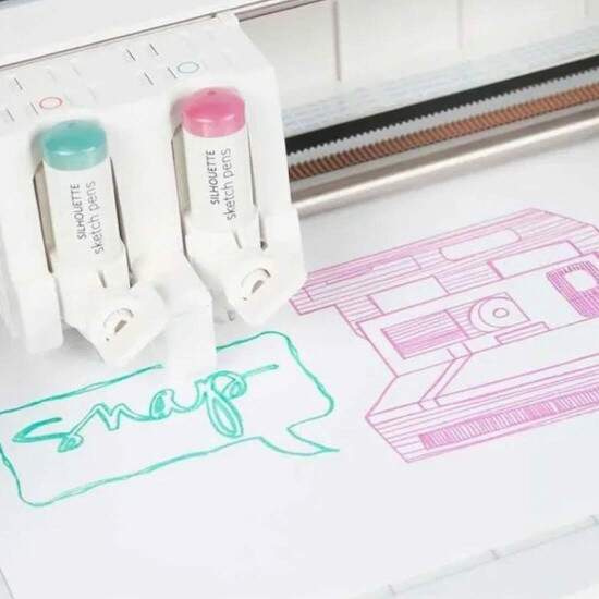 Canetas Silhouette Sketch Pens Neon para Silhouette Cameo 1/2/3, Portrait 1/2 - 4 unidades
