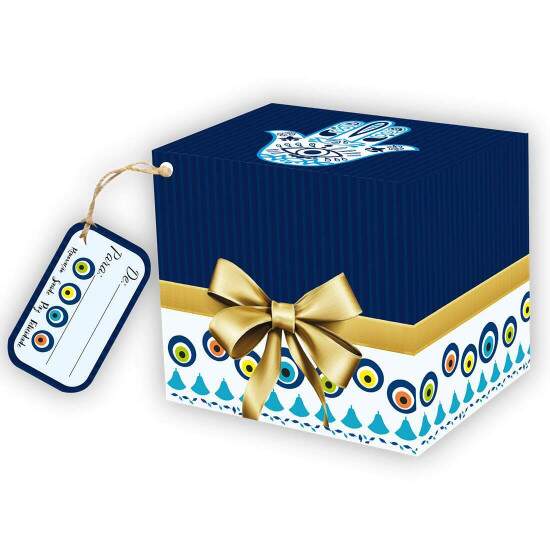 Caixinha Presente Olho Grego para Caneca - 354ml