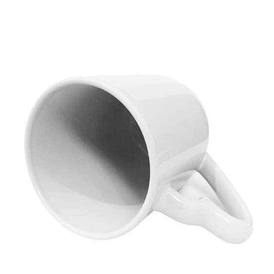 Caneca de Cermica Cnica Branca com Ala Corao para Sublimao - 325ml