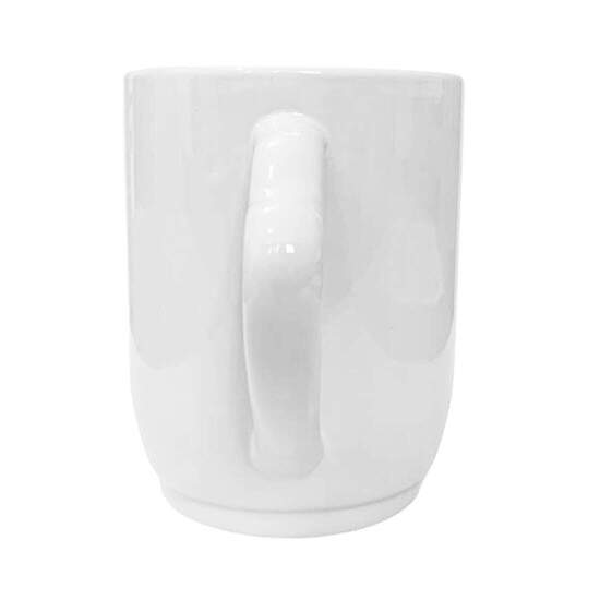 Caneca de Cermica Cnica Branca com Ala Corao para Sublimao - 325ml