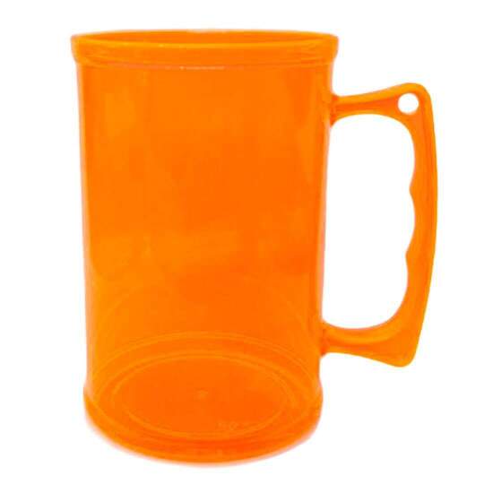 Caneca Chopp de Acrlico Laranja Neon Cristal para Transfer - 400ml