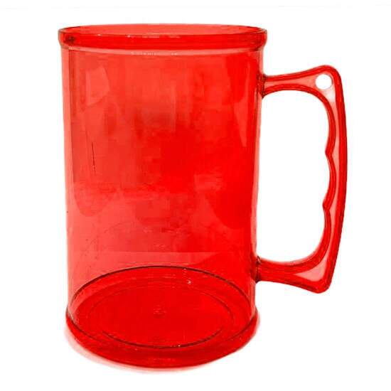 Caneca Chopp de Acrlico Vermelho Cristal para Transfer - 400ml