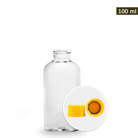 Frasco Pet com Tampa Rosca e Lacre - 100ml