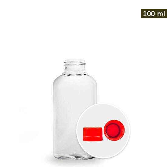 Frasco Pet com Tampa Rosca e Lacre - 100ml