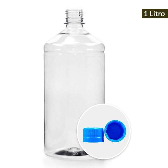 Frasco Pet com Tampa Rosca e Lacre - 1 Litro