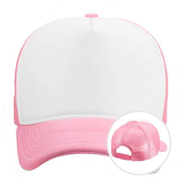 Bon Trucker Rosa Beb com Frente Branca para Sublimao