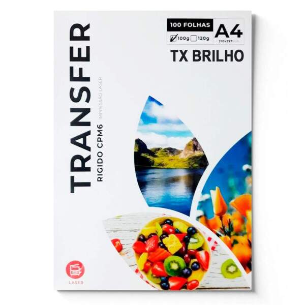 Transfer TX Laser Brilho A4 para Plstico e Acrlicos - 100gr