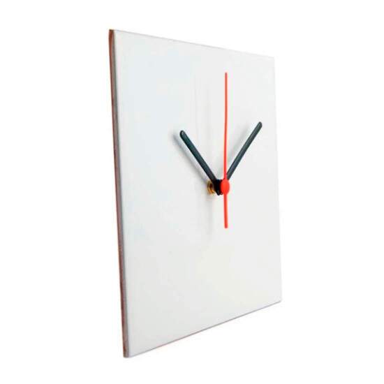 Relgio de Azulejo Branco para Sublimao - 20x20cm