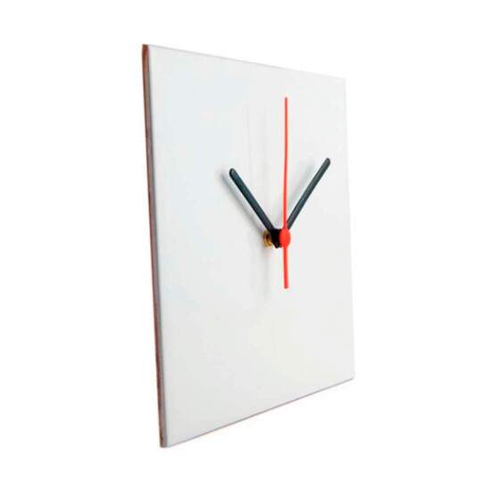 Relgio de Azulejo Branco para Sublimao - 15x15cm