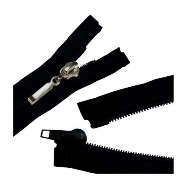 Zper Destacvel de Nylon Preto 50cm - 10 unidades