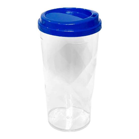 Copo Twister de Acrlico Cristal c/ Tampa Bucks Azul - 500ml