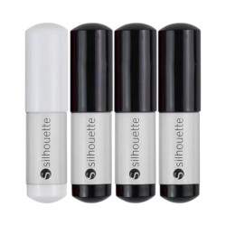 Canetas Silhouette Sketch Pens Branco e Preto para Silhouette Cameo 1/2/3, Portrait 1/2 - 4 unidades