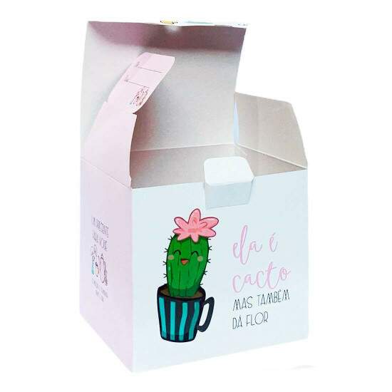 Caixinha Presente Cacto para Caneca - 325ml
