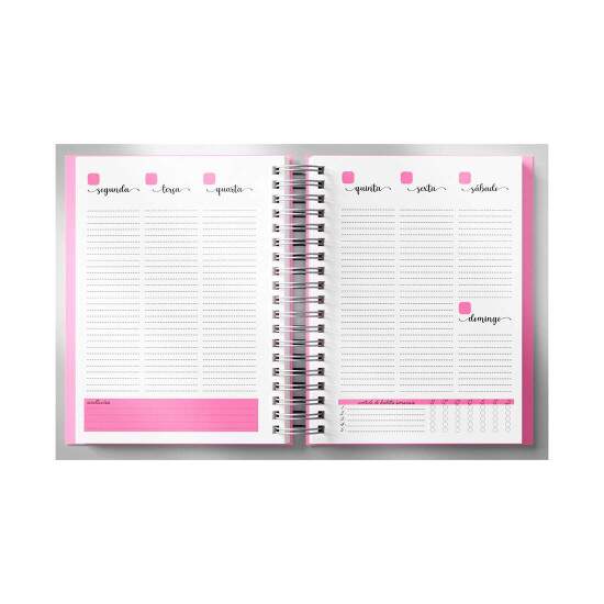 Planner Permanente 130 Folhas com Capa Pet para Sublimao - 14,5x20cm