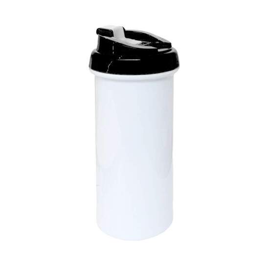 Squeeze de Polmero Branco com Tampa Preta para Sublimao - 475ml
