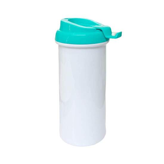 Squeeze de Polmero Branco com Tampa Tiffany para Sublimao - 475ml