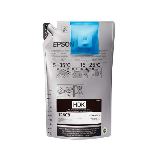 Tinta Sublimtica Epson T46C Preto HDK Ultrachrome DS 1100ml - F6370 F9470