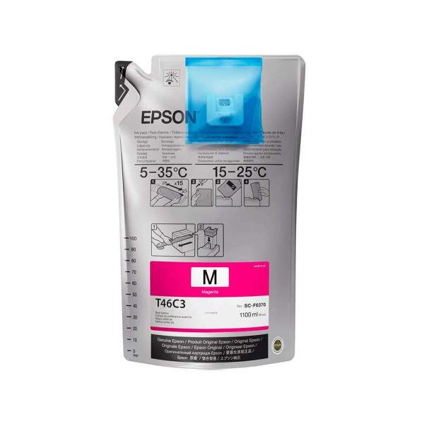 Tinta Sublimtica Epson T46C Magenta Ultrachrome DS 1100ml - F6370 F9470