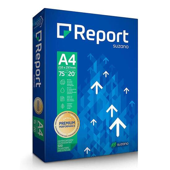 Papel Sulfite Branco Report Premium A4 75g - 500 Folhas
