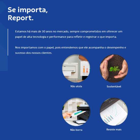Papel Sulfite Branco Report Premium A4 75g - 500 Folhas