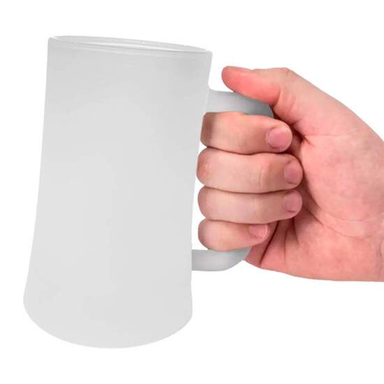 Caneca Chopp de Vidro Jateado para Sublimao 360ml