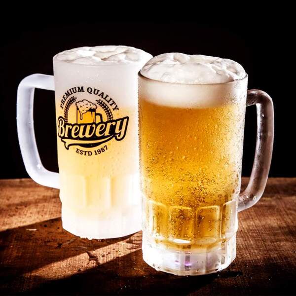 Caneca Chopp de Vidro Jateado para Sublimao 550ml